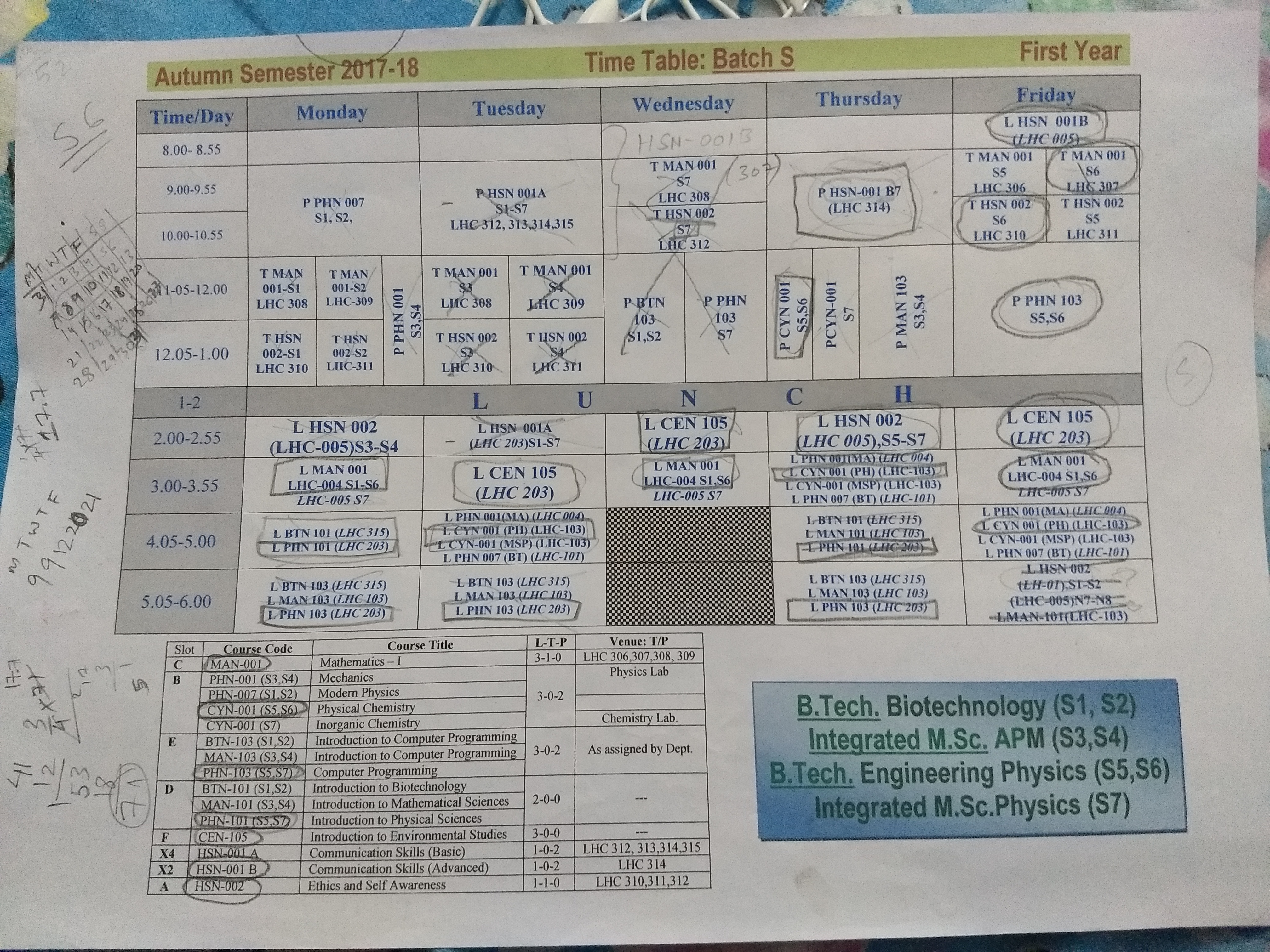 time-table